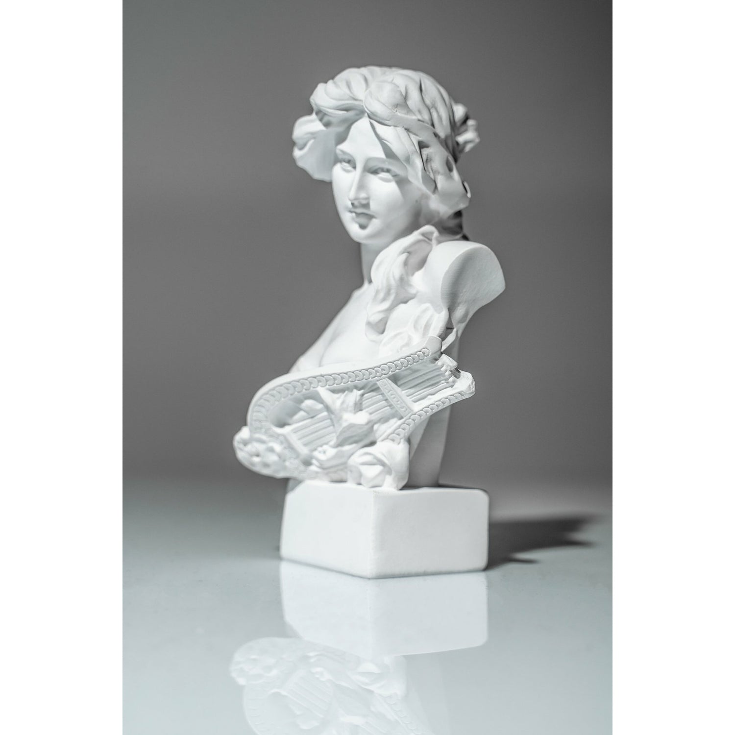 Lady With Harp Sculpture - Our Lady With Harp Sculpture is a timeless piece that’s an icon of Roman mythology.
